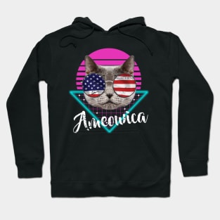 Ameowica Cat Sunglasses triangle Transparant Hoodie